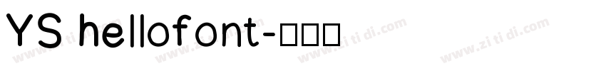 YS hellofont字体转换